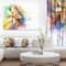 Designart - Abstract Multi color Flower Fusion - Large Flower Canvas Wall Art